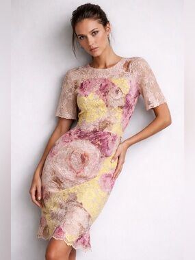 PREEN floral lace dress.